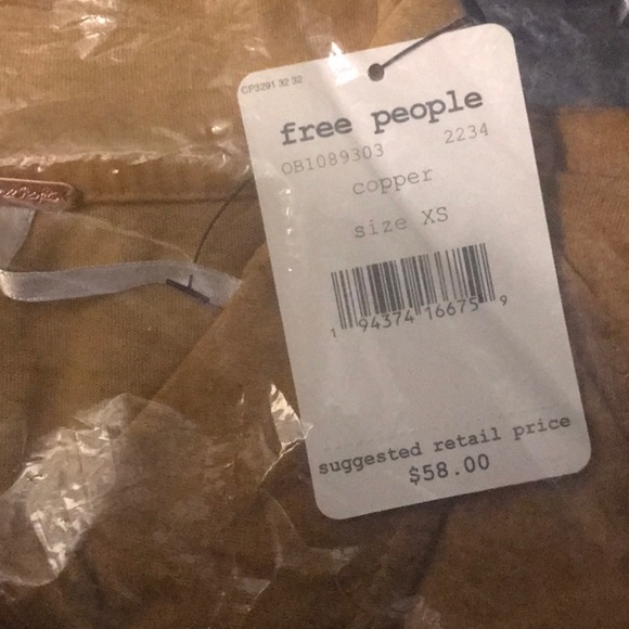 NWT Free People Weekend Rush Top in Copper - Picture 8 of 8